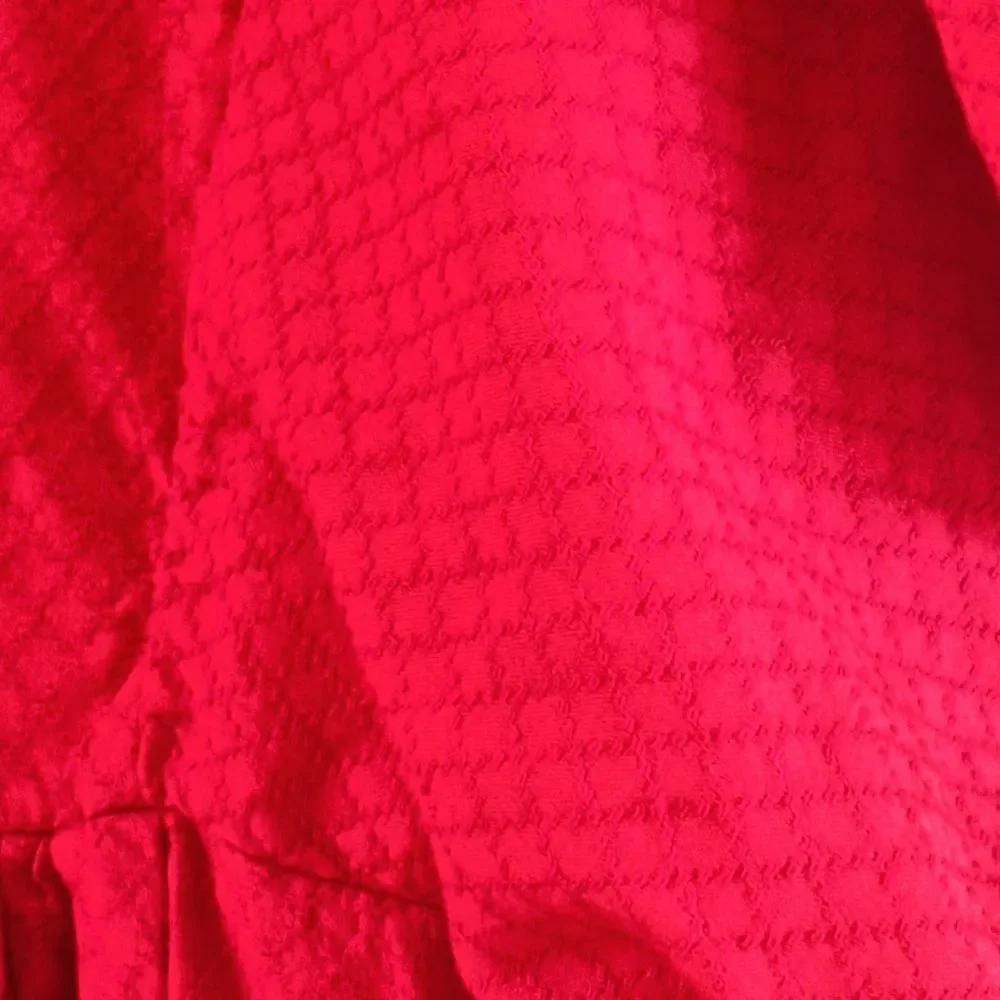 Knox Rose Dress Red Ruffle Dress with Pockets Cottagecore Relaxed Fit size Large
